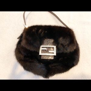 Fendi Dark Brown Mink baguette